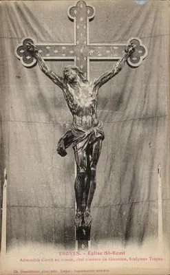 Troyes - Église St-Remi — Adorable Christ en bronze, chef-d'œuvre de Girardon, sculpteur Troyen