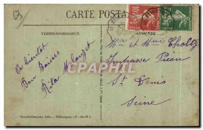 Clermont-Ferrand — Rue des Gras i Katedra — G. d'O. — Rewers