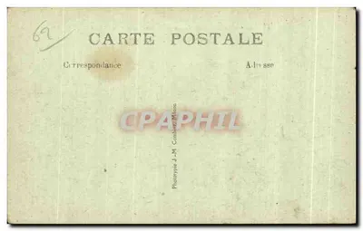 Ruínas de LENS — Passagem de nível na rue d'Arras — Fototipo J-M Combier, Macon — Verso