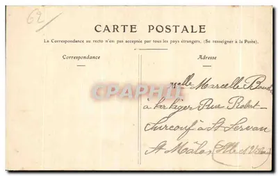 Calais — Stara Etapa Włókien — Wyd. O. Lefebvre, nr 56 — Rewers
