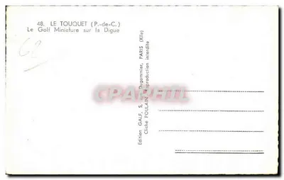 O Mini-Golfe na Dique — Le Touquet (P.-de-C.) — Edição GALF, Paris — Verso