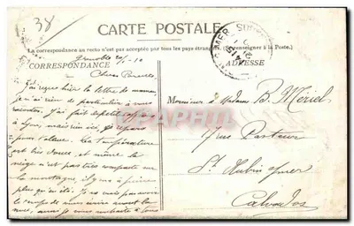 Grenoble — La Tronche, rzeka Isère i Alpy — wydawca nieznany — Rewers