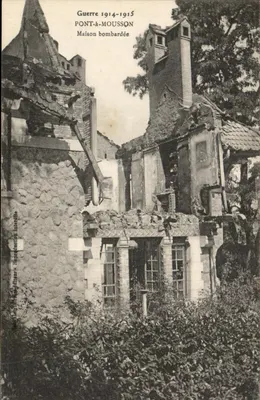 Pont-à-Mousson — Casa bombardata durante la Guerra 1914-1915 — Visé Nancy A 3400