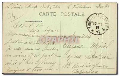 Widok mostu Saint-Vincent — wydawca B-1830 — Rewers