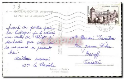 Château-Gaontier — El Puerto en la Mayenne — Ediciones Gaby — Reverso