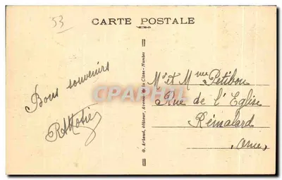 Château-Gaontier — O Ponte e o Hospital São Julião — G. Arlaud, editor — Verso