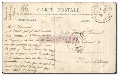 Château-Gontier — Sob a floresta do Bout du Monde — Coleção Drouard — Verso