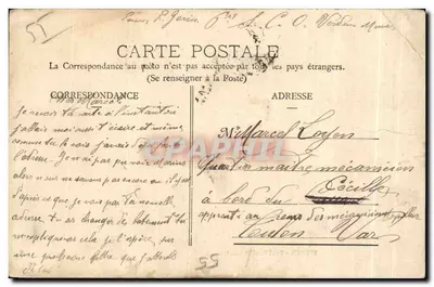 Verdun — Pont Neuf et Théâtre — éditeur impr. sur la carte — Rewers