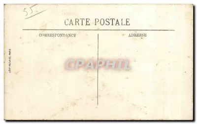 Bilhete postal antigo Guerra Pintheville Igreja Militaria — Verso