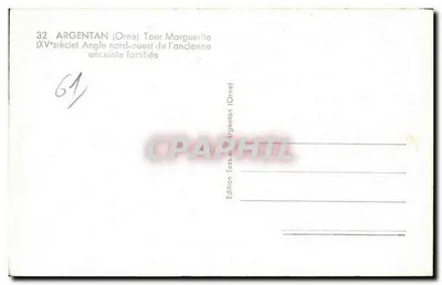Argentan (Orne) — Wieża Margot i zachodni-nordowy kąt dawnego zamurowania — Wydawnictwo Tessé, Argentan (Orne) — Rewers