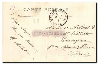 Alençon (Orne) — O Kiosque das Promenades — A. Maillaut filho, editor Alençon, n°12 — Verso
