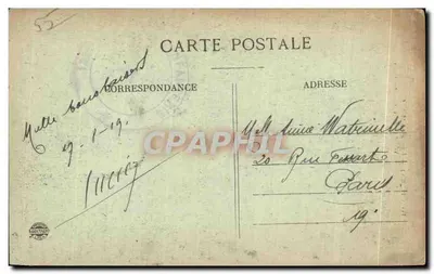 Charny-sur-Meuse — Ruínas da estação — 1914-18 — Verso