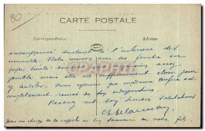 Bombardowanie AMIENS — Grupa domów naprzeciwko Pałacu Sądowego — Rewers