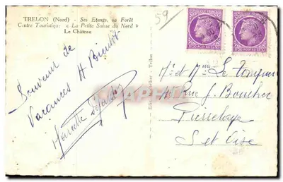 Castelo de Trelon — Trelon (Nord) — Editor: Trelon — Verso