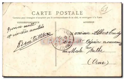 Bilhete postal antigo Flers O Antigo Hotel de Ville — Verso