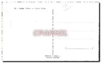 Laigle (Orne) — Jardim Público — Edições Gaby — Verso