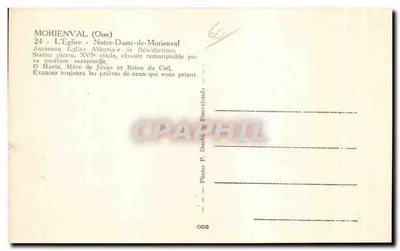 Estátua da Virgem com o Menino — Morienval (Oise) — Foto P. Duclos — Verso