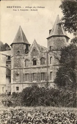 Bilhete postal antigo Breteuil Abadia do Castelo