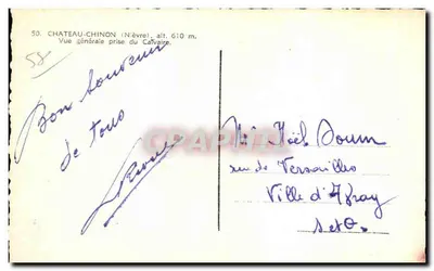 चाटो-चिनॉन (निव्र) — कैल्वेरी से लिया गया सामान्य दृश्य, ऊंचाई 610 मीटर — श्रृंखला 50 — पीछे