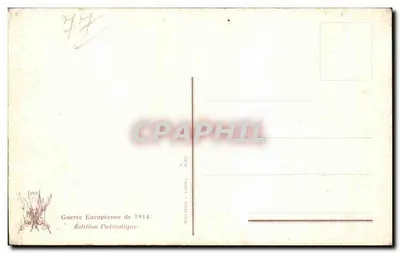 Lagny-Thoriigny — Ponte de ferro destruído pelo gênio francês — Edição Patriótica 1914 — Verso