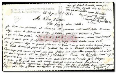 Saint-Valery-sur-Somme — Les Quais Blavet — A Cegonha — Verso