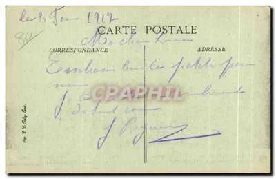 Uma casa de HERBECOURT — destruída durante a Guerra 1914-15-16 — Visé, Paris N° 1486 — Verso