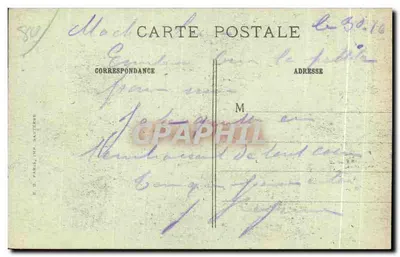 Flaucourt (Somme) — Resti della stazione ferroviaria costruita dai Tedeschi — Visé Paris 221 bis — Verso