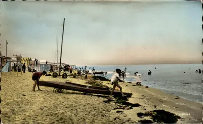 Bilhete postal antigo Fort Mahon La Plage Bateau