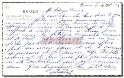Os Quais da Sena — Rouen — Editora Éd. Lecoultre, n° 029 — Verso