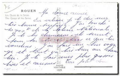 Os Quais da Sena — Rouen — Editor Estel, n° 1029 — Verso