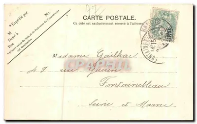 Nangis — Torre e ponte de pedra — V.P. Paris, No. 1 — Verso