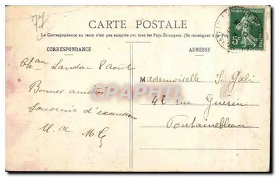 Château-Landon — Intérieur de l'Église Notre-Dame — Z. Caillat, édit. Château-Landon — Verso