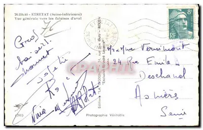 La Cigogne — Ogólny widok ku falistemu brzegowi — Wydawnictwo Véritable — Rewers