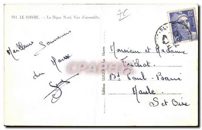 Le Havre — Digue Nord. Ogólny widok — Wydawnictwo LUCEN — Rewers