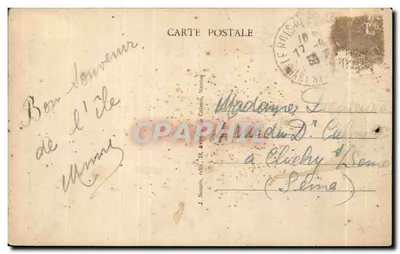 Bilhete postal antigo Lembrança da Cidade de Re Como você prefere Com ou sem Calça Donkey — Verso