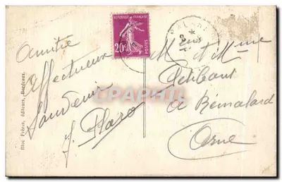 O COL d'ASPIN (1497 m) - Ovelhas no Pâturage BR — Bloc Frères, editores, Bordeaux — Verso