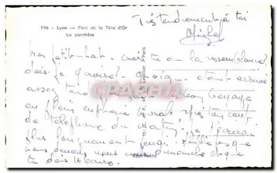 Lyon — Parque da Tête d'Or — A pantera — Verso