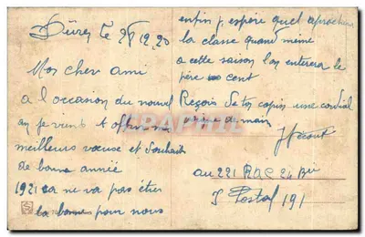 Arranjo de rosas — Lembrança de Dürren — Mc.Davis, anos — Verso