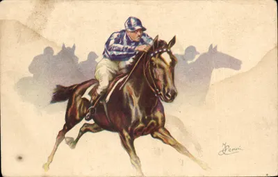 Corrida de cavalos — Jockey em ação — Gasparrini, Milão