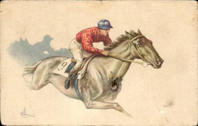 Corrida de cavalos — Jockey n°9 — O artista Lenni