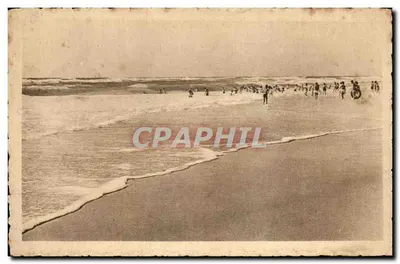 Bilhete postal antigo Mimizan Plage La Plage