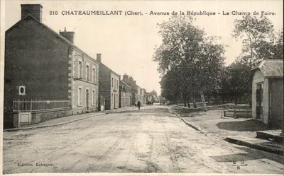 Châteaumeillant (Cher) — Avenida da República - O Campo de Feira — Edição Echegut, n° 210