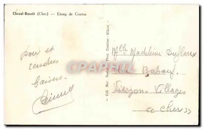 Chezal-Benoit (Cher) — Jezioro Coutan — Fot. Soulaïr - Mâcon — Rewers