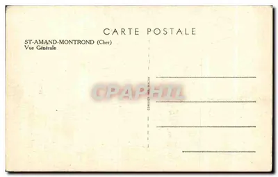 St-Amand-Montrond (Cher) — Vue Générale — Éditeur : Cornier Mme BACON — Rewers