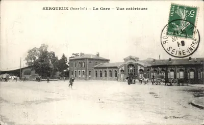 Serqueux (Seine-Inf.) — A Estação — Vista externa — Coll. Beauval