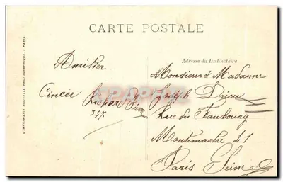 Fontainebleau — O Castelo — A Fonte de Dian — LL. — n°29 — Verso