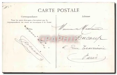 Parque de Fontainebleau — El Estanque y su Pavillon — Editor L. SIRON — Reverso