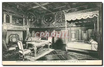 Castelo de ANCY-le-FRANC (Yonne) - Sala dos Artes, decorada com frescos pelo Primatice
