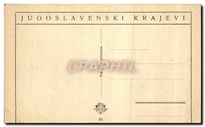 Kapitola — Place central com monumento e igreja — editor Jugoslavenski Krajevi, n°45 — Verso