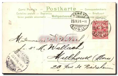 Rue du Montblanc — Genebra — editor H. Guggenhein & Co., n° 1599 Déc. — Verso